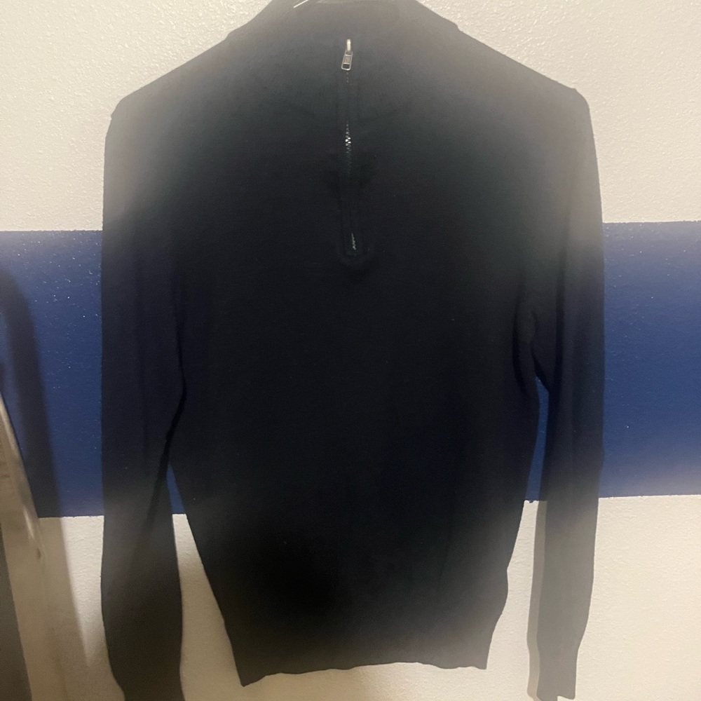 Men's Black Half-Zip Sweater